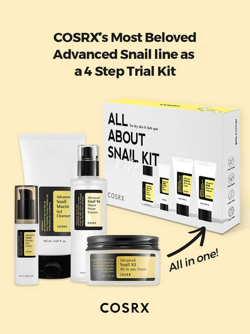 COSRX All About Snail Kit | 4-Step Snail Mucin Skincare Set