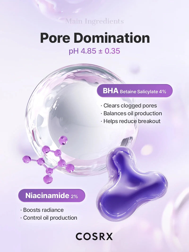 COSRX Niacinamide 2% + BHA 4% Blackhead Exfoliant Toner