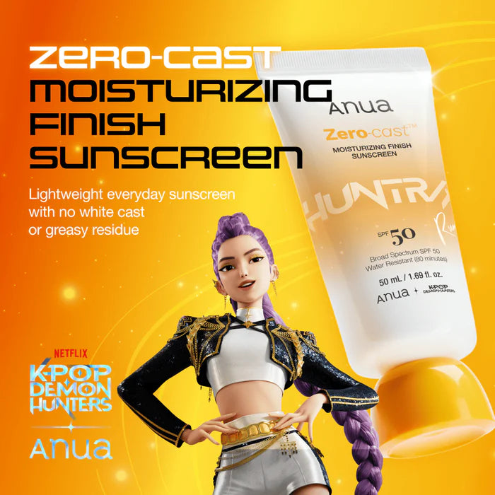 ANUA Zero Cast Moisturizing Finish SPF 50+ Sunscreen
