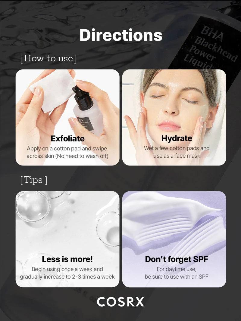 COSRX Niacinamide 2% + BHA 4% Blackhead Exfoliant Toner