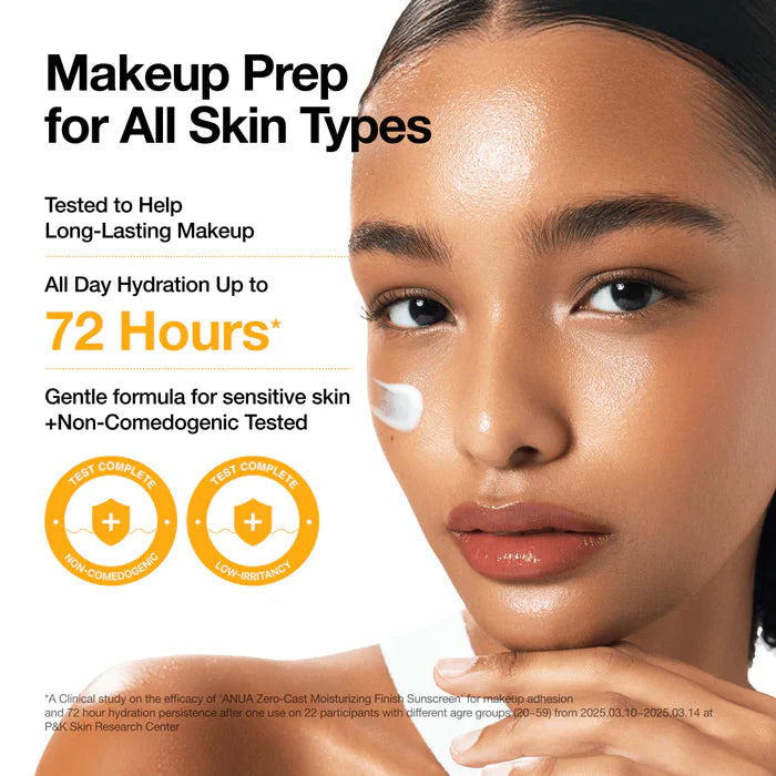 ANUA Zero Cast Moisturizing Finish SPF 50+ Sunscreen